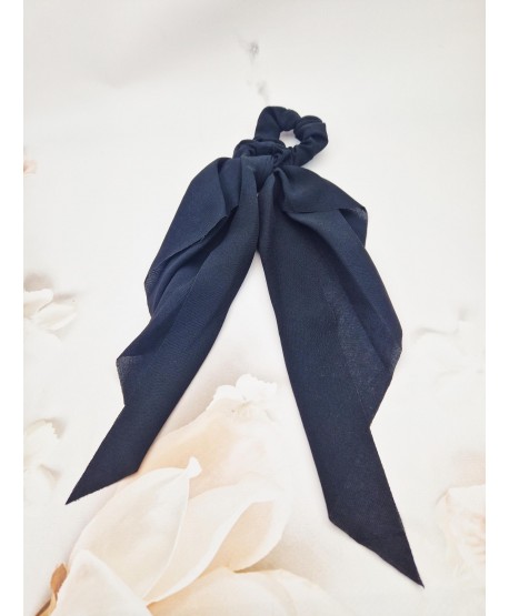 Gumki jednolite scrunchie z chustkami