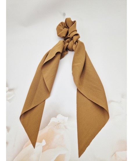 Gumki jednolite scrunchie z chustkami