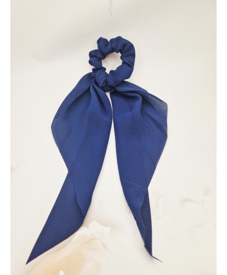 Gumki jednolite scrunchie z chustkami