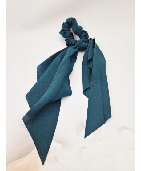 Gumki jednolite scrunchie z chustkami