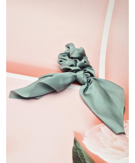 Gumki scrunchie z chustką jednolite