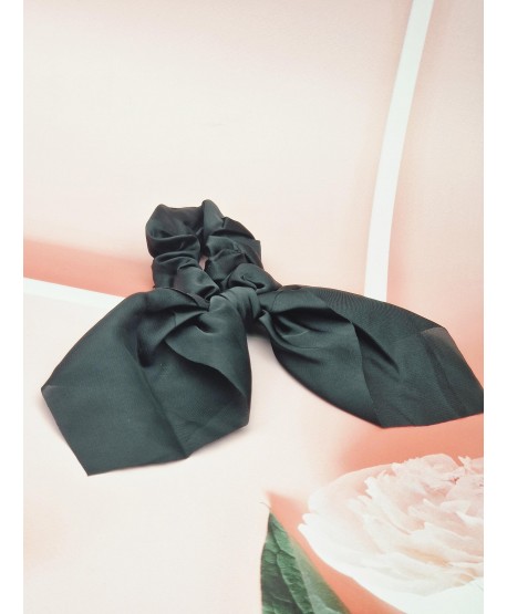 Gumki scrunchie z chustką jednolite