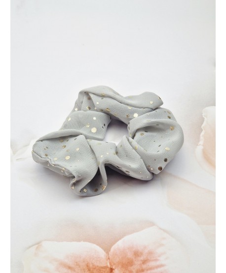 Gumki scrunchie ze złotymi drobinkami