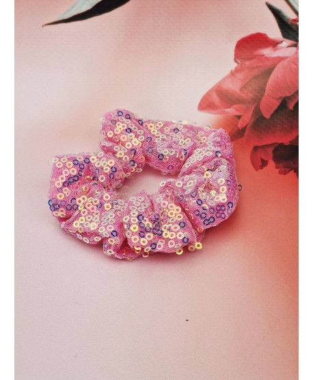 Gumki scrunchie cekinowe