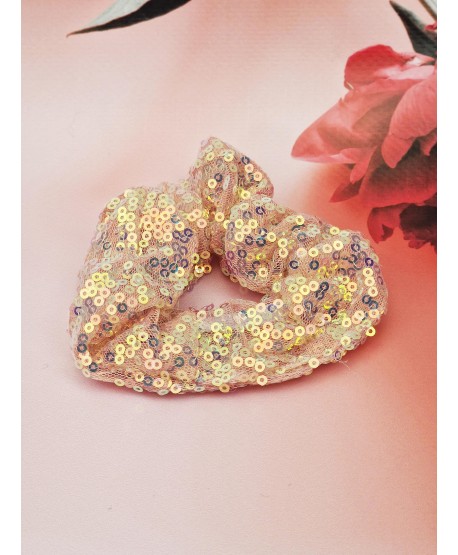 Gumki scrunchie cekinowe