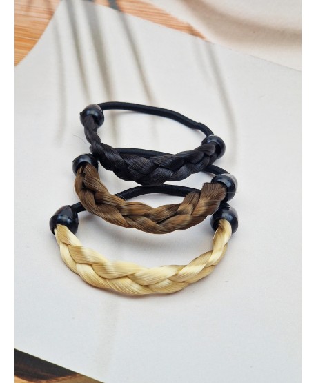 Gumki z włosami warkoczyki