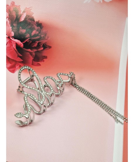 Spinki do włosów cyrkoniowe węże z łańcuszkami