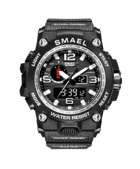 Zegarek męski militarny Smael cyfrowy LED czarny + pudełko