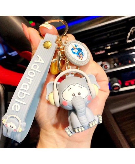 Breloczek ze słonikiem ze słuchawkami