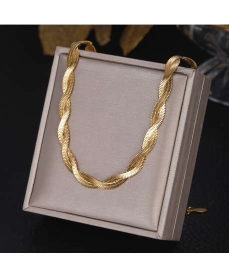 Łańcuszek stal spleciona płaska żmijka