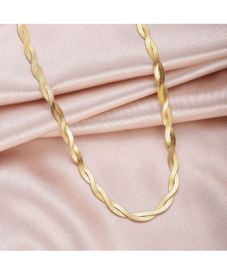 Łańcuszek stal spleciona płaska żmijka