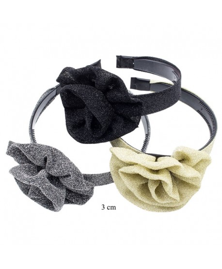 Opaski do włosów z różą brokatowe