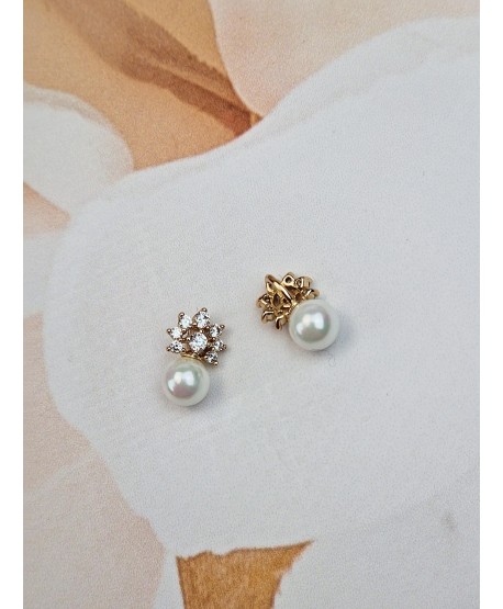 Zawieszka stal urocza perełka z cyrkoniami