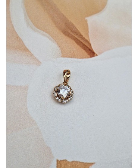 Zawieszka stal złoty uroczy kwiatuszek