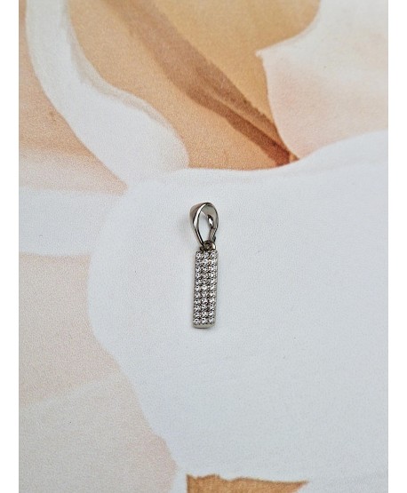 Zawieszka stal srebrna delikatna pałeczka