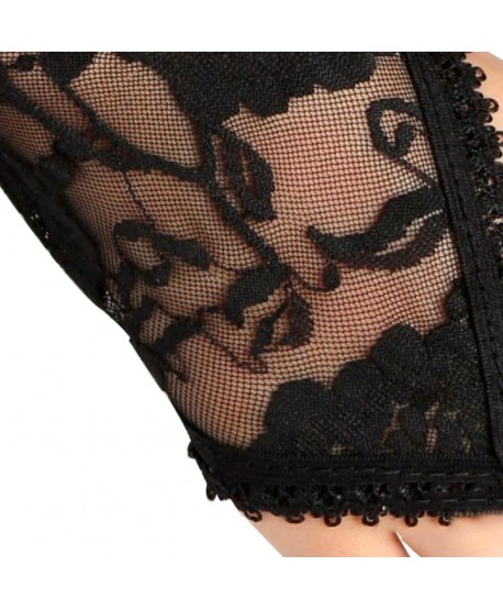 Rękawiczki koronkowe czarne długie