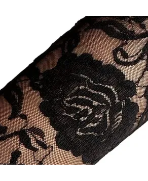 Rękawiczki koronkowe czarne długie