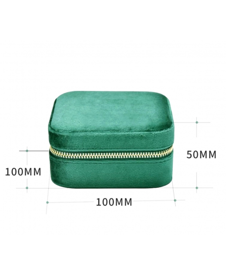 Szkatułka pudełeczko na biżuterię zamszowe z lusterkiem