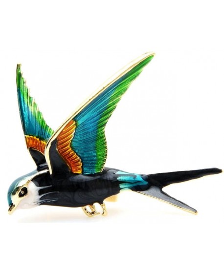 Broszka zielono czarny koliber