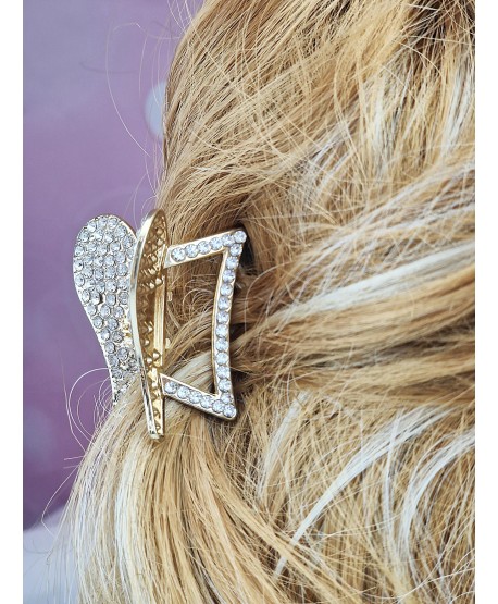 Spinka klamra szczęka metalowa z cyrkoniami