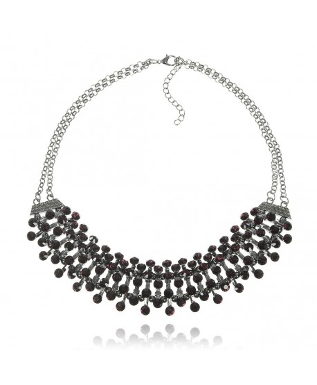 Naszyjnik fioletowe kamienie