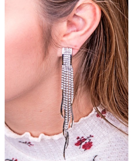 Kolczyki dżetowe srebrne dżety