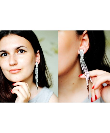 Kolczyki dżetowe srebrne dżety