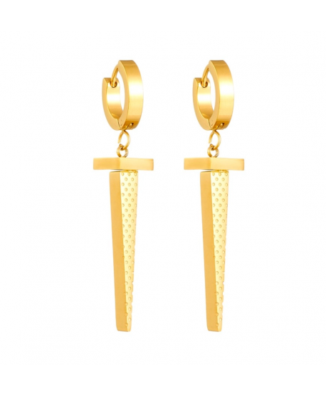 Kolczyki stal złote sopelki