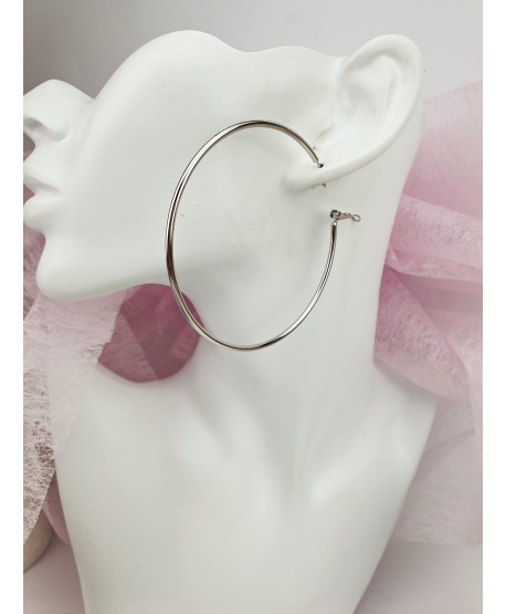 Kolczyki koła srebrne stal chirurgiczna - gama rozmiarów