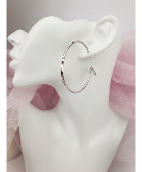 Kolczyki koła srebrne stal chirurgiczna - gama rozmiarów