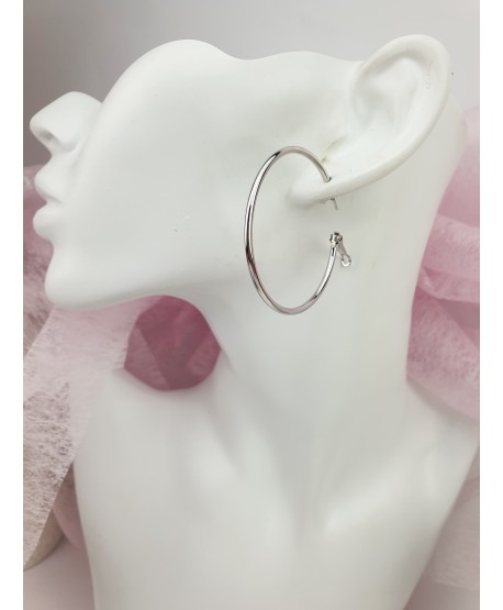 Kolczyki koła srebrne stal chirurgiczna - gama rozmiarów