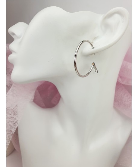 Kolczyki koła srebrne stal chirurgiczna - gama rozmiarów