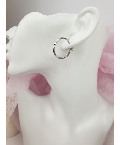 Kolczyki koła srebrne stal chirurgiczna - gama rozmiarów