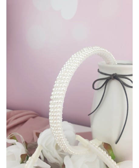 Opaska do włosów perełkowa