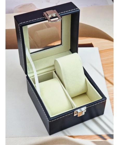 Elegancki organizer na dwa zegarki