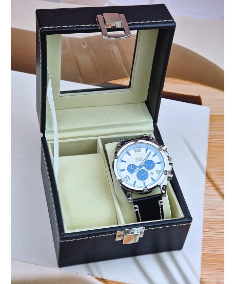 Elegancki organizer na dwa zegarki