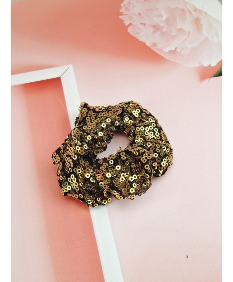 Gumki scrunchie cekinowe