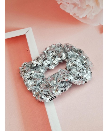 Gumki scrunchie cekinowe