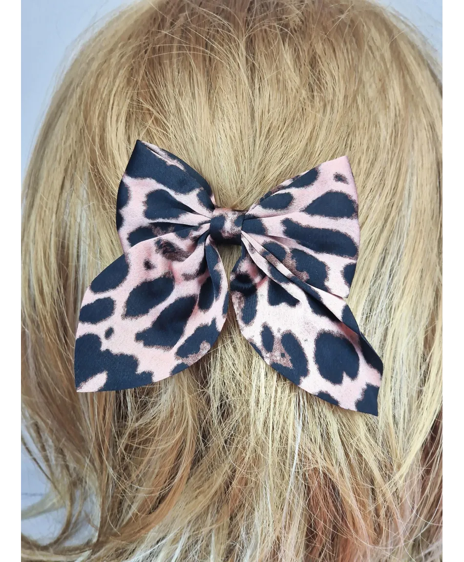 Spinka kokardka w panterkę