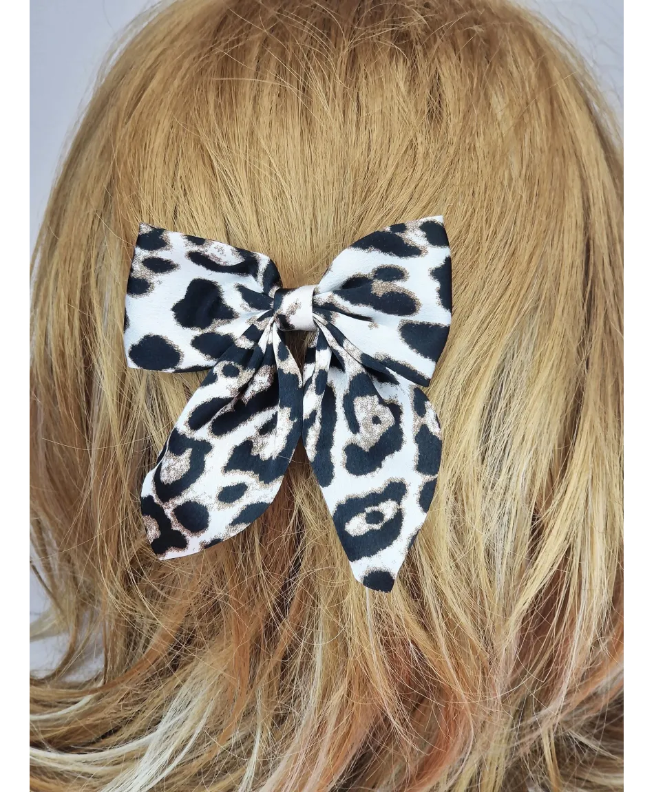 Spinka kokardka w panterkę