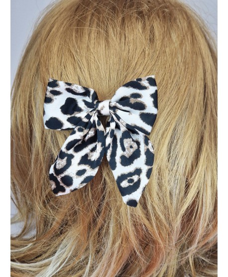 Spinka kokardka w panterkę
