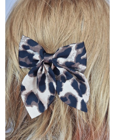 Spinka kokardka w panterkę