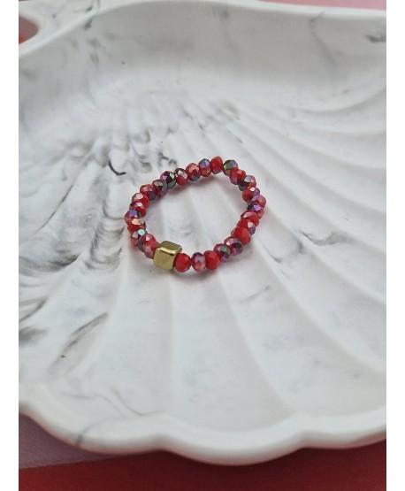 Pierścionek elastyczny z koralików - kolory