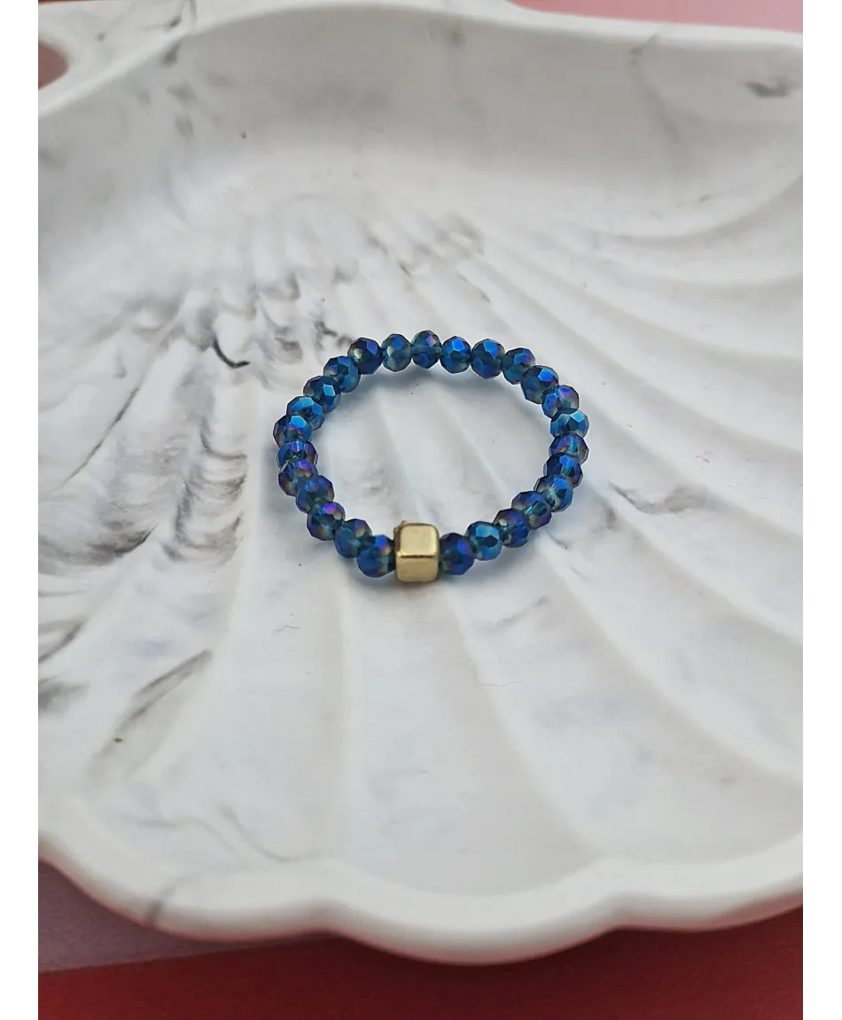 Pierścionek elastyczny z koralików - kolory