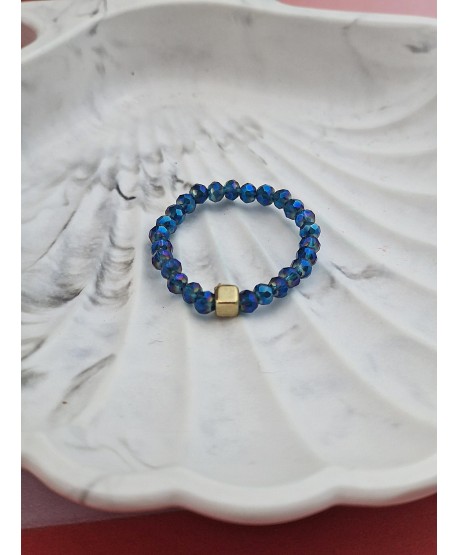 Pierścionek elastyczny z koralików - kolory