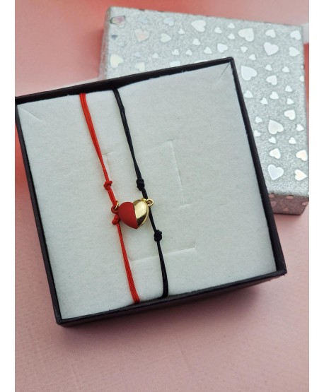 Bransoletki przyjaźni magnetyczne serca Best Friends