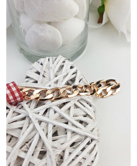 Bransoletka stal złoty męski łańcuch