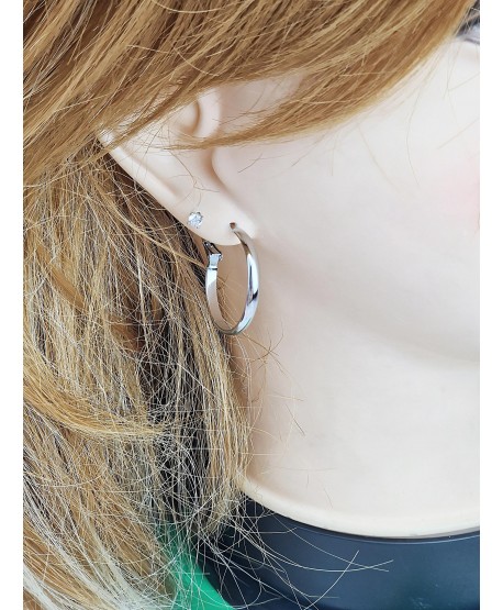 Kolczyki koła stal szersze- rozmiary