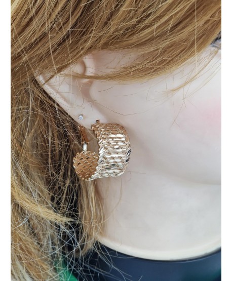 Kolczyki stal koła ze wzorem