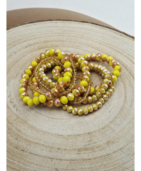 Zestaw bransoletek bursztynowe koraliki ombre